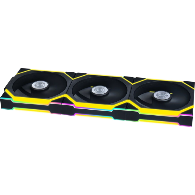 Lian Li ventilator 120mm UNI FAN SL Wireless 120, ARGB, PWM, 3-Pack + kontroler, Black, 12SL1W3B - Slika 1