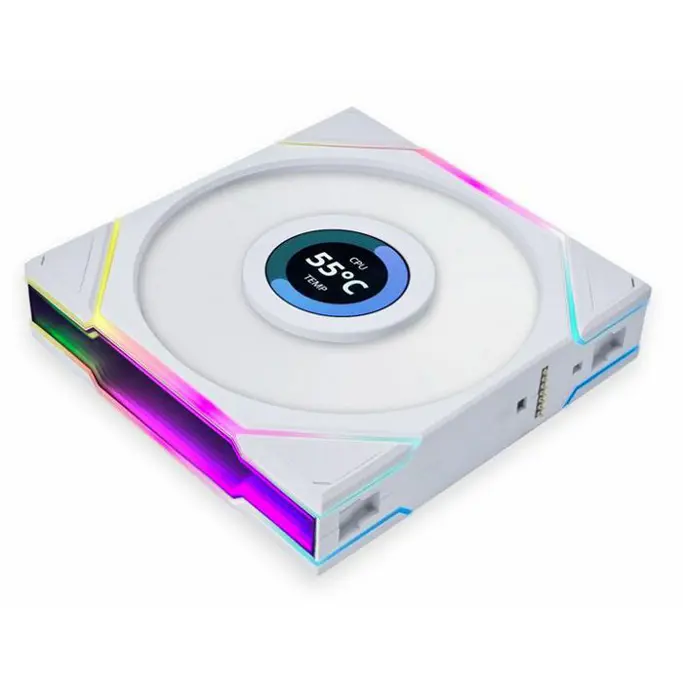 Lian Li ventilator 120mm UNI FAN TL LCD 120, ARGB, PWM, 3-pack + kontroler, White, 12TLLCD3W - Slika 5