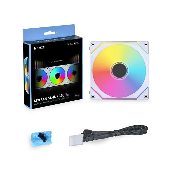 Lian Li ventilator 140mm UNI FAN SL-INFINITY 140 ARGB, PWM, White, UF-SLIN140-1W - Slika 2