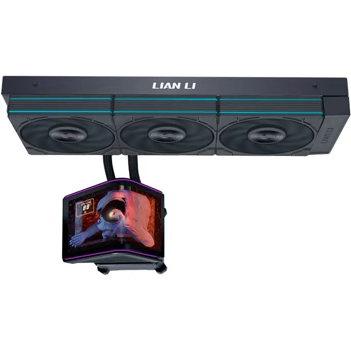 Lian Li vodeno hlađenje HydroShift II OLED Curved 360 P28 V2, Black, 360mm, GHS2OLDC36PB - Slika 1