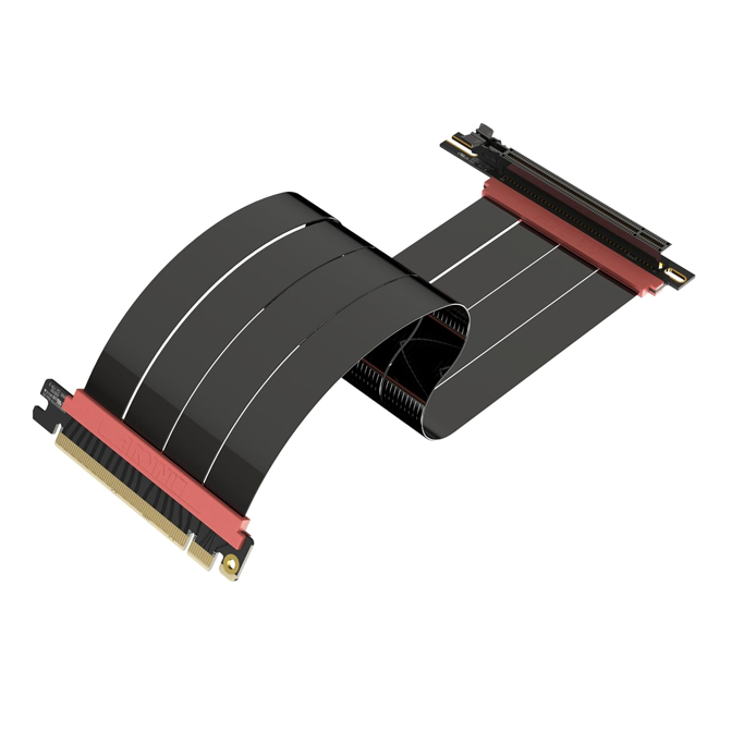 Linkup Riser PCIe 5.0 x16 GPU Riser Cable 300mm, crni, V2 - Slika 2