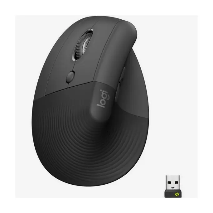 Logitech bežični miš Lift, ergonomski, vertical, left-handed, Graphite, 910-006474 - Slika 1