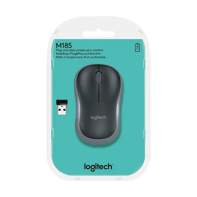 Logitech bežični miš M185, Gray, 910-002238 - Slika 5
