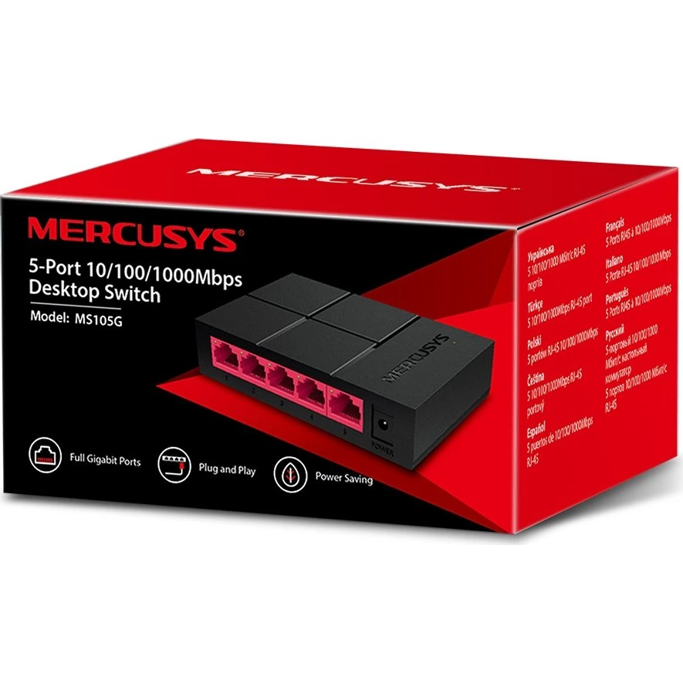 Mercusys Switch MS105G, 5-Port 10/100/1,000Mbps - Slika 1