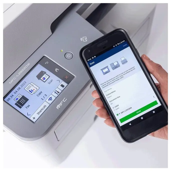 MFP Laserski pisač Brother MFC-L2922DW WiFi, mono, duplex, ADF, LAN, NFC, FAX, MFCL2922DWYJ1 - Slika 9