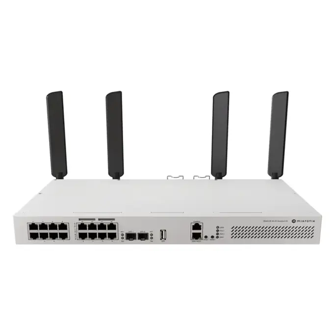 MikroTik Cloud Router Switch, CRS418-8P-8G-2S+5axQ2axQ-RM, 17xGbit, 2x10G SFP+, WiFi6, dual-band, PoE, rack-mount - Slika 1