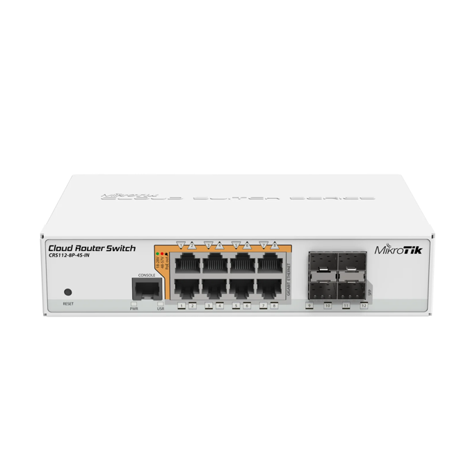 MikroTik Cloud Router Switch, PoE, SFP/SFP+, CRS112-8P-4S-IN - Slika 1