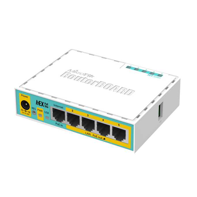 MikroTik Router hEX PoE lite, RB750UPr2 - Slika 1