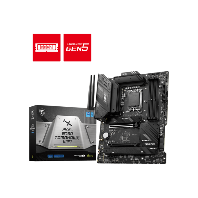 MSI MAG B760 Tomahawk WIFI, Intel B760, LGA 1700, DDR5, ATX, 7D96-003R - Slika 1
