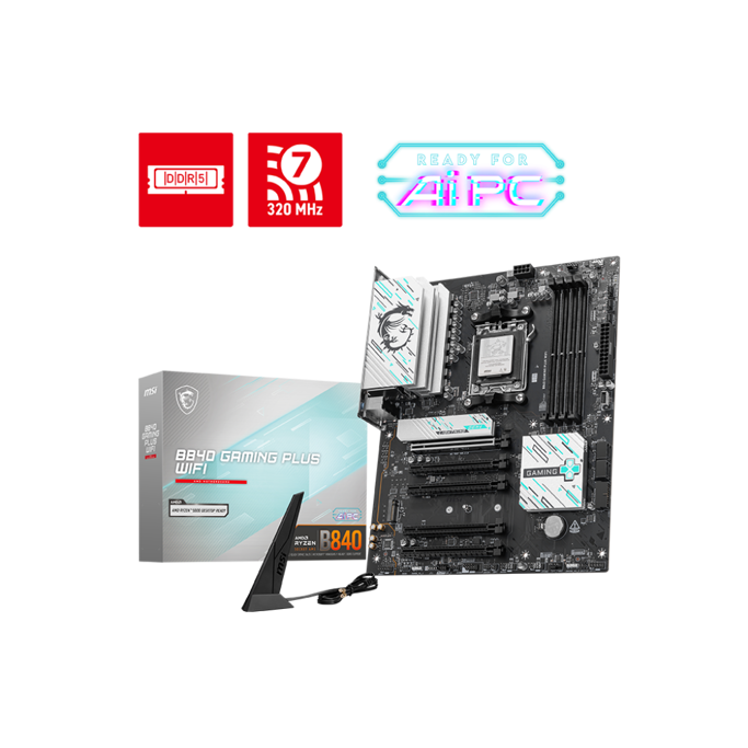 MSI B840 Gaming Plus, AMD B840, AM5, ATX, 7E57-002R - Slika 1