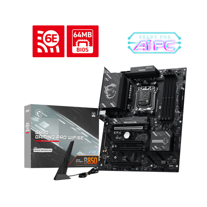 MSI B850 GAMING PRO WIFI6E, AMD B850, AM5, DDR5, ATX, 7E89-001R - Slika 1