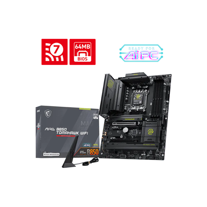 MSI MAG B850 Tomahawk WIFI, AMD B850, AM5, DDR5, 7E53-001R - Slika 1