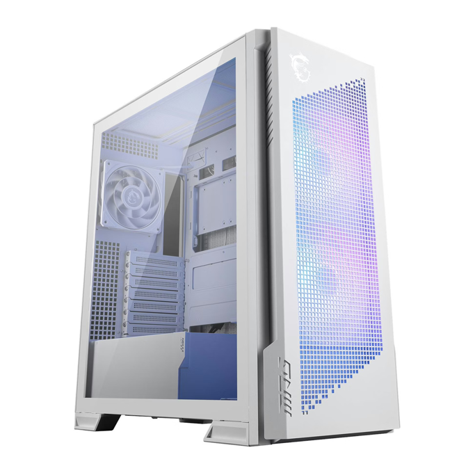 MSI Midi Tower MPG Velox 300R Airflow PZ, White, 2xARGB/1xNon-ARGB ventilators, 306-7G27W21-JA4 - Slika 1