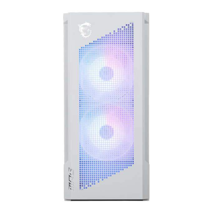 MSI Midi Tower MPG Velox 300R Airflow PZ, White, 2xARGB/1xNon-ARGB ventilators, 306-7G27W21-JA4 - Slika 2