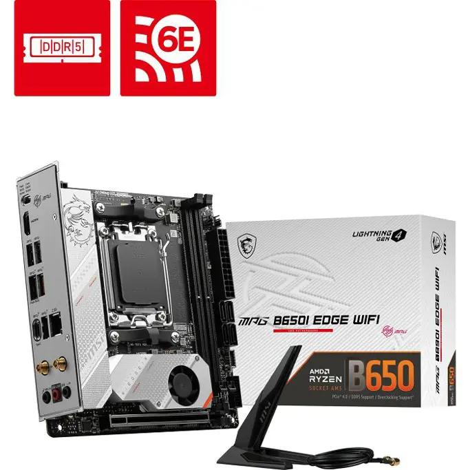 MSI MPG B650I EDGE WIFI, AMD B650, AM5, DDR5, Mini-ITX, 7D73-001R - Slika 1