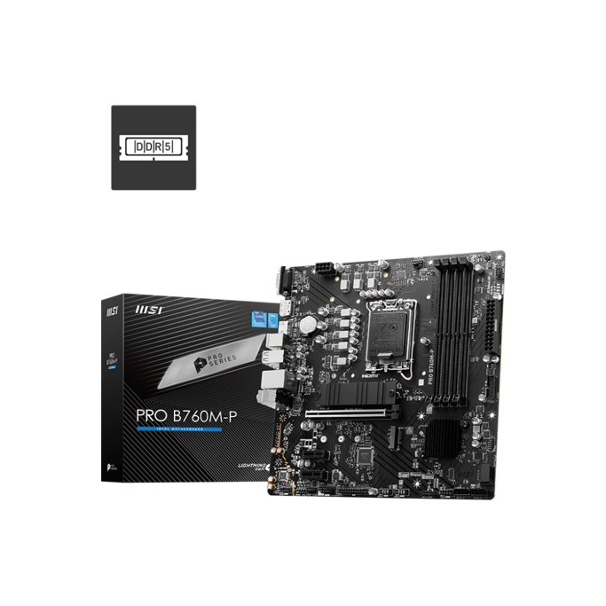 MSI Pro B760M-P, Intel B760, LGA 1700, DDR5, mATX, 7E02-009R - Slika 1