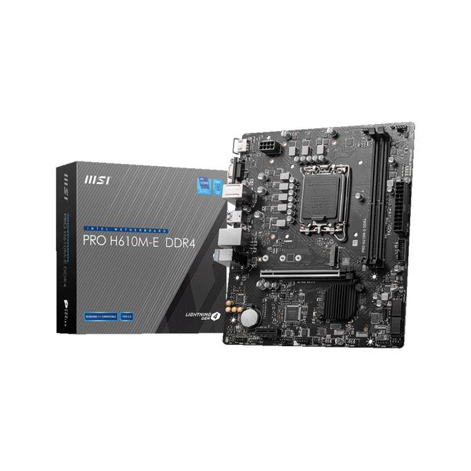 MSI Pro H610M-E, Intel H610, LGA 1700, DDR4, mATX, 7D48-001R - Slika 1