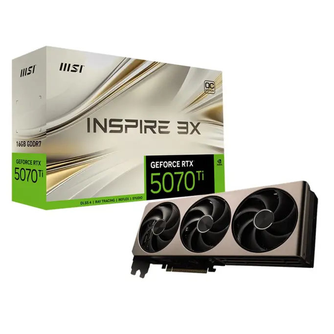 MSI RTX5070Ti Inspire 3X OC, 16GB GDDR7, NVIDIA GeForce, V531-245R, G507T-16I3C - Slika 6