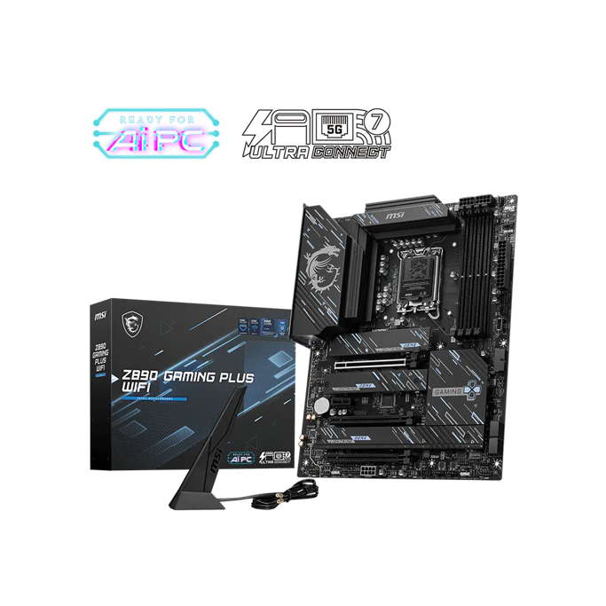 MSI Z890 Gaming Plus WIFI, Intel Z890, LGA 1851, DDR5, ATX, 7E34-002R - Slika 1