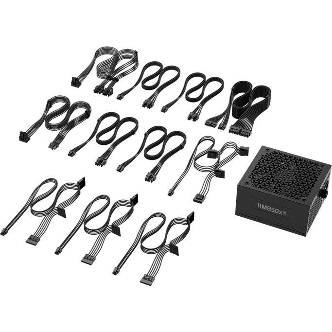 Napajanje Corsair 850W RM850x Shift, Black, Full Modular (sidewise), 80 PLUS Gold, ATX 3.1, CP-9020299-EU - Slika 2
