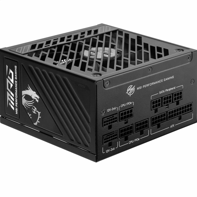 Napajanje MSI 1000W MPG A1000GS, Full modular, 80 PLUS Gold, ATX 3.1, MPG_A1000GS_PCIE5 - Slika 1