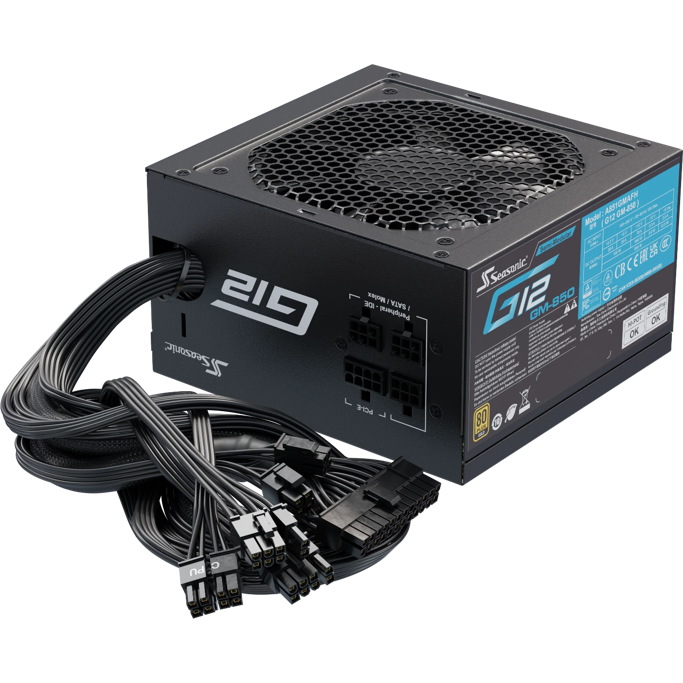 Napajanje Seasonic 850W G12 GM 850, Partially modular, 80 PLUS Gold, G12-GM-850 - Slika 2