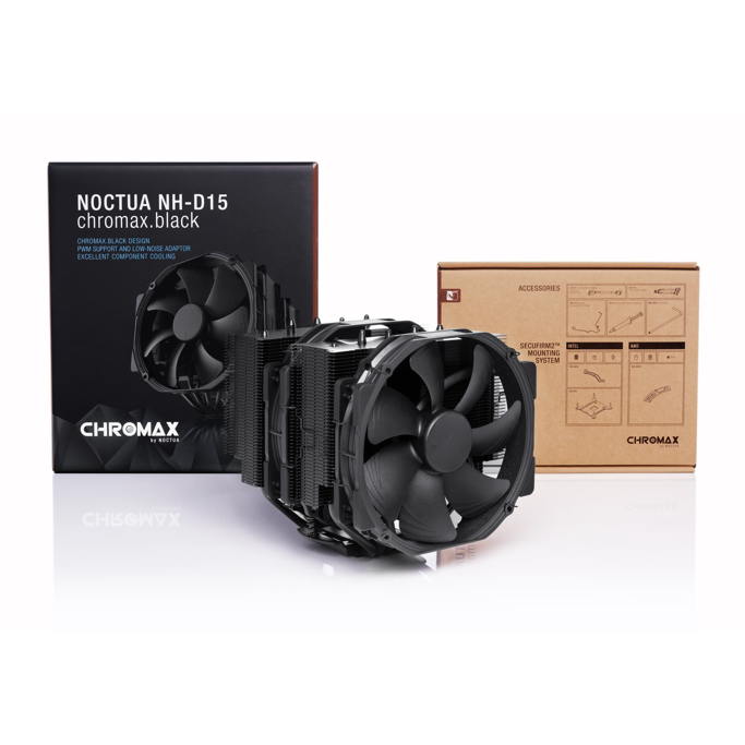 Noctua cooler NH-D15 Chromax Black, Intel/AMD, 2x140mm - Slika 4