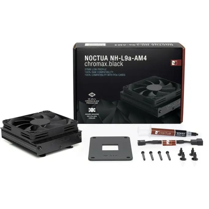 Noctua cooler NH-L9a AM4 Chromax Black, AMD, 92mm - Slika 4