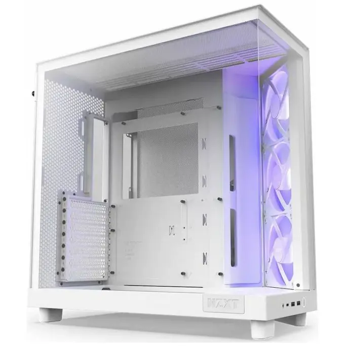 NZXT Midi Tower H6 Flow RGB White Window, CC-H61FW-R1 - Slika 1