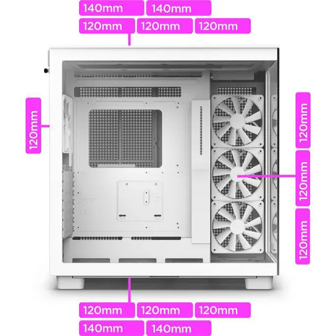 NZXT Midi Tower H9 Elite White Window, CM-H91EW-01 - Slika 8