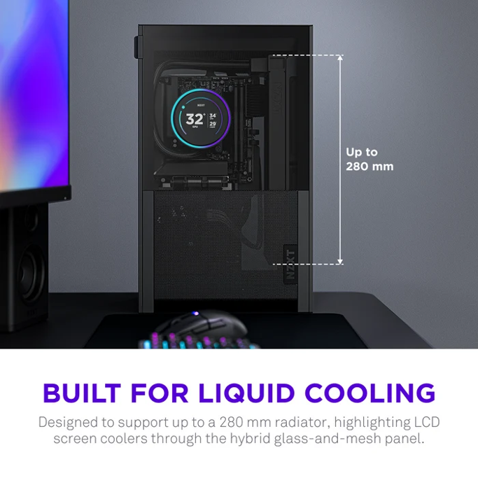 NZXT Mini ITX H2 Flow Black Window, CI-H21FB-01 - Slika 6