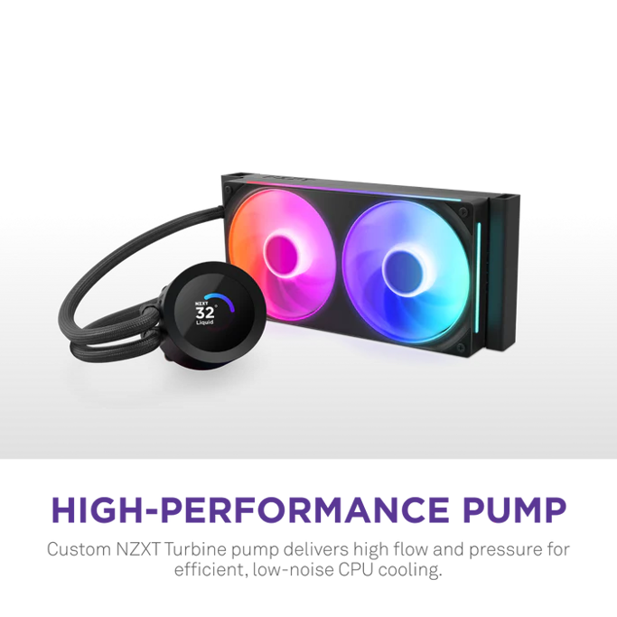 NZXT vodeno hlađenje Kraken Plus 240 RGB, LCD, 240mm, RL-KR240-B2 - Slika 2