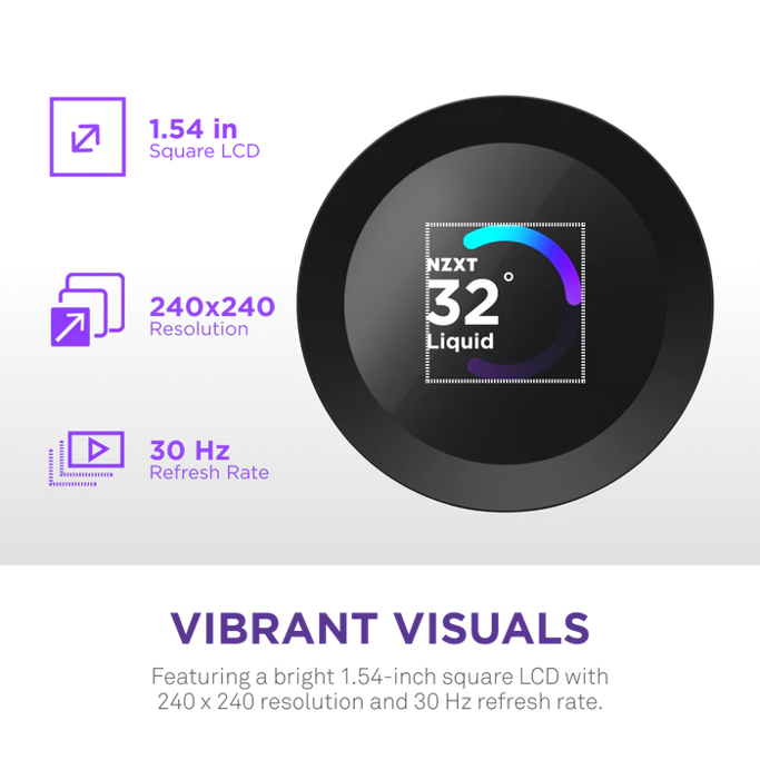 NZXT vodeno hlađenje Kraken Plus 240 RGB, LCD, 240mm, RL-KR240-B2 - Slika 3