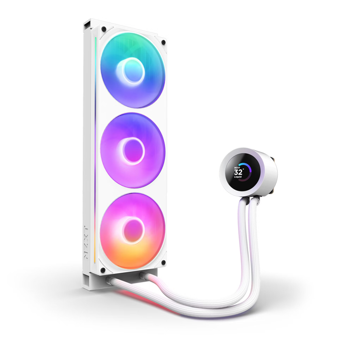 NZXT vodeno hlađenje Kraken Plus 360 RGB, LCD, 360mm, White, RL-KR360-W2 - Slika 1