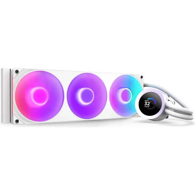 NZXT vodeno hlađenje Kraken Plus 360 RGB, LCD, 360mm, White, RL-KR360-W2 - Slika 1