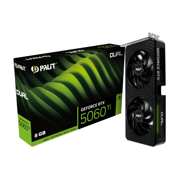 Palit RTX5060Ti Dual, 8GB GDDR7, nvidia GeForce, NE7506T019P1-GB2062D