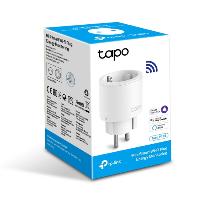 Pametna utičnica TP-Link Tapo P115, Wi-Fi (2.4GHz), bijela (Google Assistant, Alexa) - Slika 8