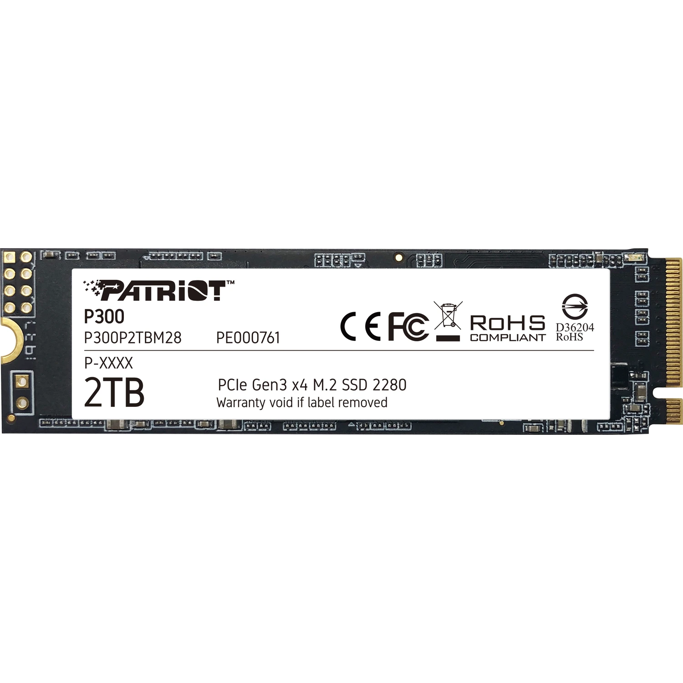 Patriot SSD 2TB P300, M.2 NVMe PCIe, Gen3 x4, P300P2TBM28 - Slika 1