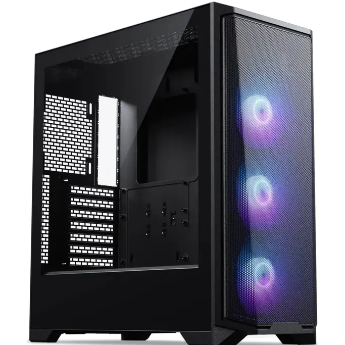 Phanteks Midi Tower Eclipse G370A Black, D-RGB, glass window, PH-EC370A_DBK01 - Slika 3