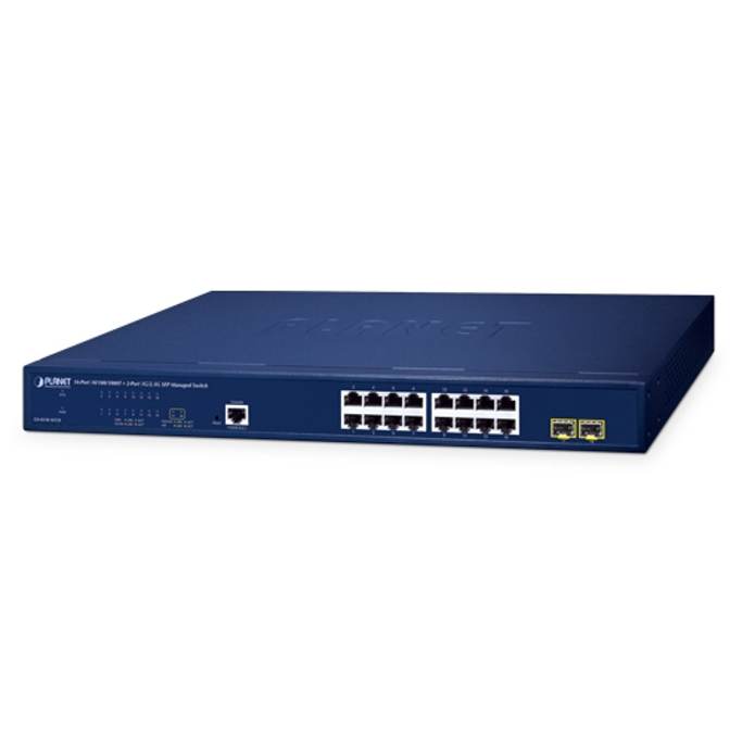 Planet Switch, 16-Port 10/100/1000T+2-Port 1G/2.5G SFP Managed Ethernet Switch, GS-4210-16T2S - Slika 1