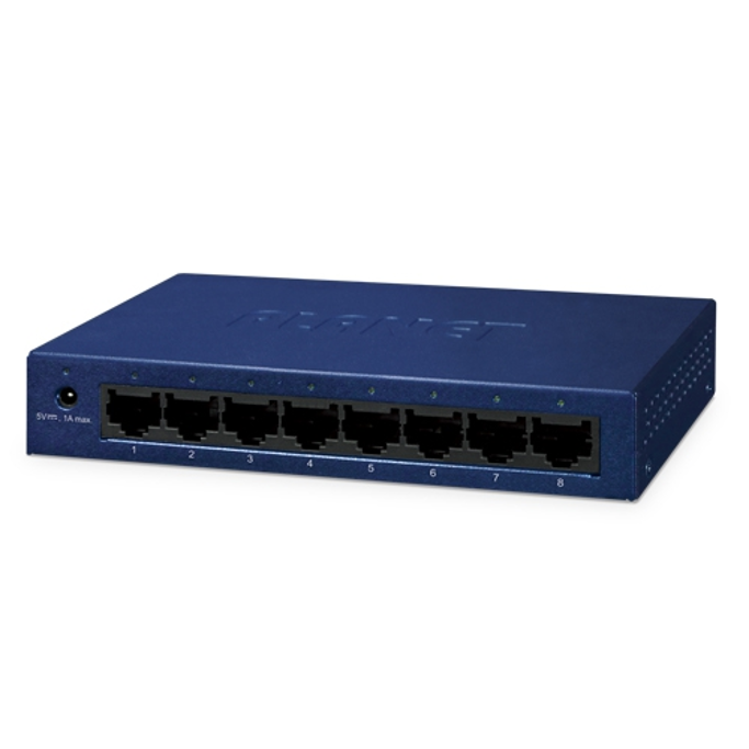 Planet Switch, 8-Port 10/100/1000BASE-T Gigabit Ethernet Switch (Metal case), GSD-803 - Slika 1
