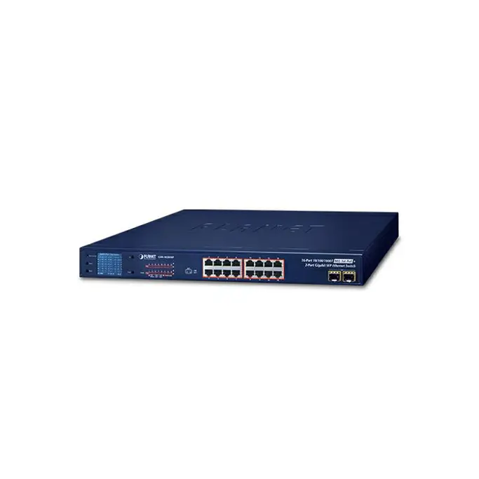 Planet Switch GSW-1820VHP 16-Port 10/100/1000T 802.3at PoE + 2-Port 10/100/1000T Desktop Switch - Slika 1