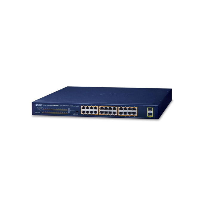 Planet Switch GSW-2620HP 24-Port 10/100/1000T 802.3at PoE + 2-Port 1000X SFP (220W) - Slika 1