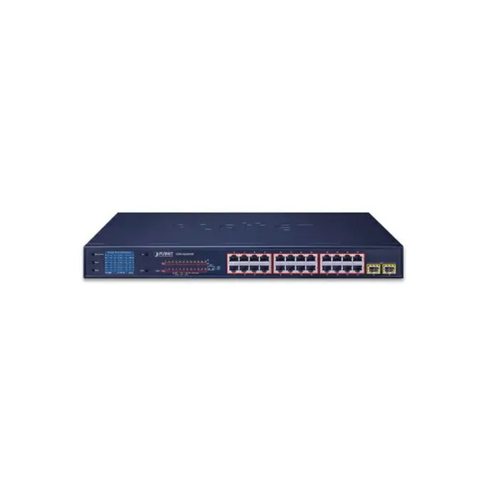 Planet Switch GSW-2620VHP 24-Port 10/100/1000T 802.3at PoE + 2-Port 10/100/1000T Desktop Switch - Slika 1