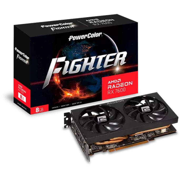 PowerColor RX7600 Fighter, 8GB GDDR6, AMD Radeon, RX7600 8G-F - Slika 1