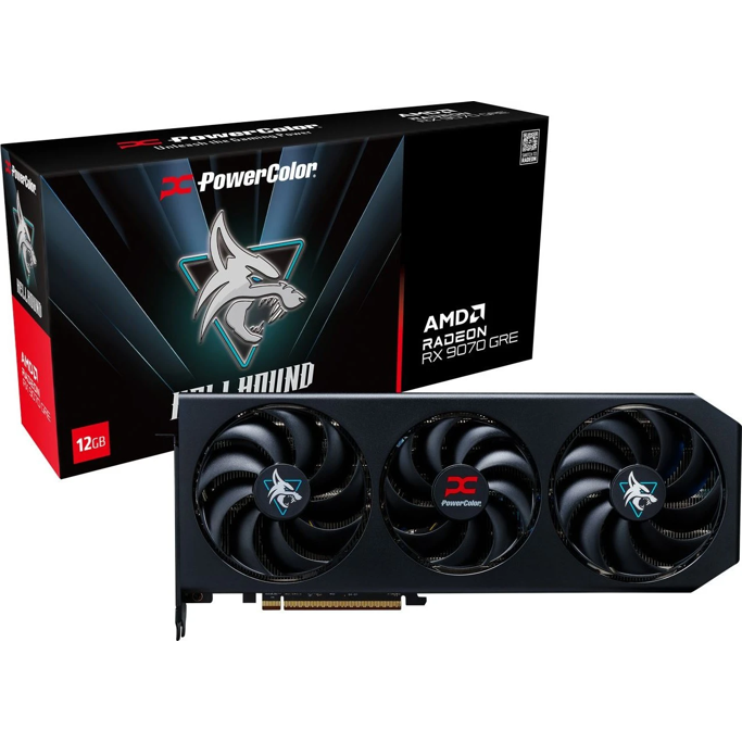PowerColor RX9070GRE Hellhound OC, 12GB GDRR6, AMD Radeon, RX9070GRE 12G-L/OC - Slika 1