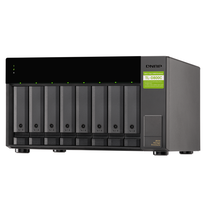 QNAP NAS TL-D800C, 8GB, 8-bay, desktop, USB-C (3.1Gen), tower - Slika 1