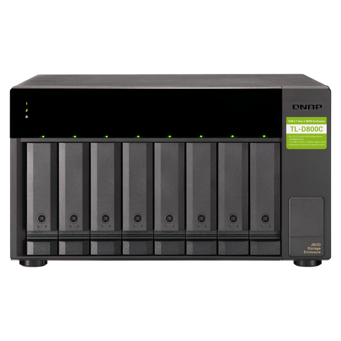 QNAP NAS TL-D800C, 8GB, 8-bay, desktop, USB-C (3.1Gen), tower - Slika 2