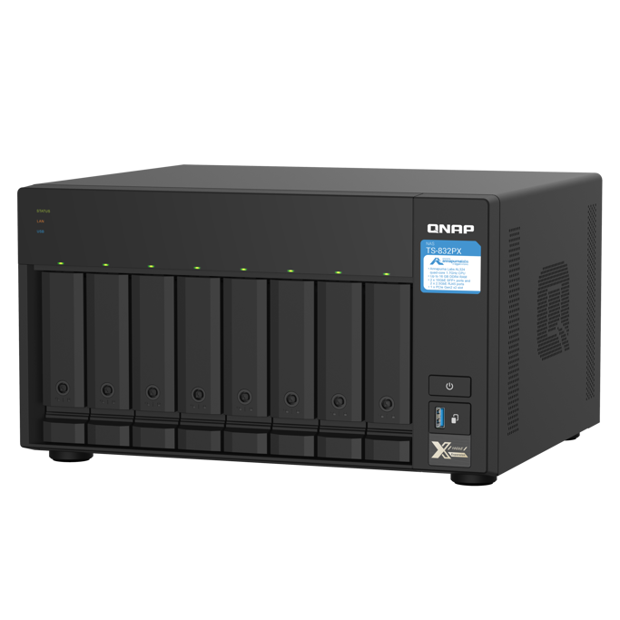 QNAP NAS TS-832PX, Cortex-A57 1.7GHz (4 Core), 4GB, 8-bay, 2x2.5Gb LAN, 2x10Gb SFP+, TS-832PX-4G - Slika 4