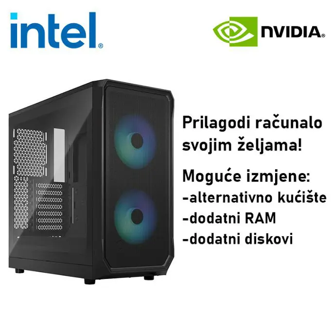 Računalo ADM Gaming High Range G268 Intel i5-14600KF, 16GB DDR5, 1TB SSD NVMe, RTX5070Ti, No OS - Slika 1